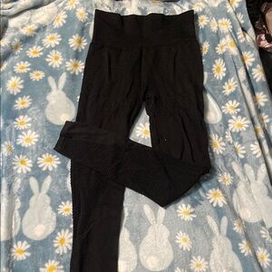 PINK Black Mesh Leggings